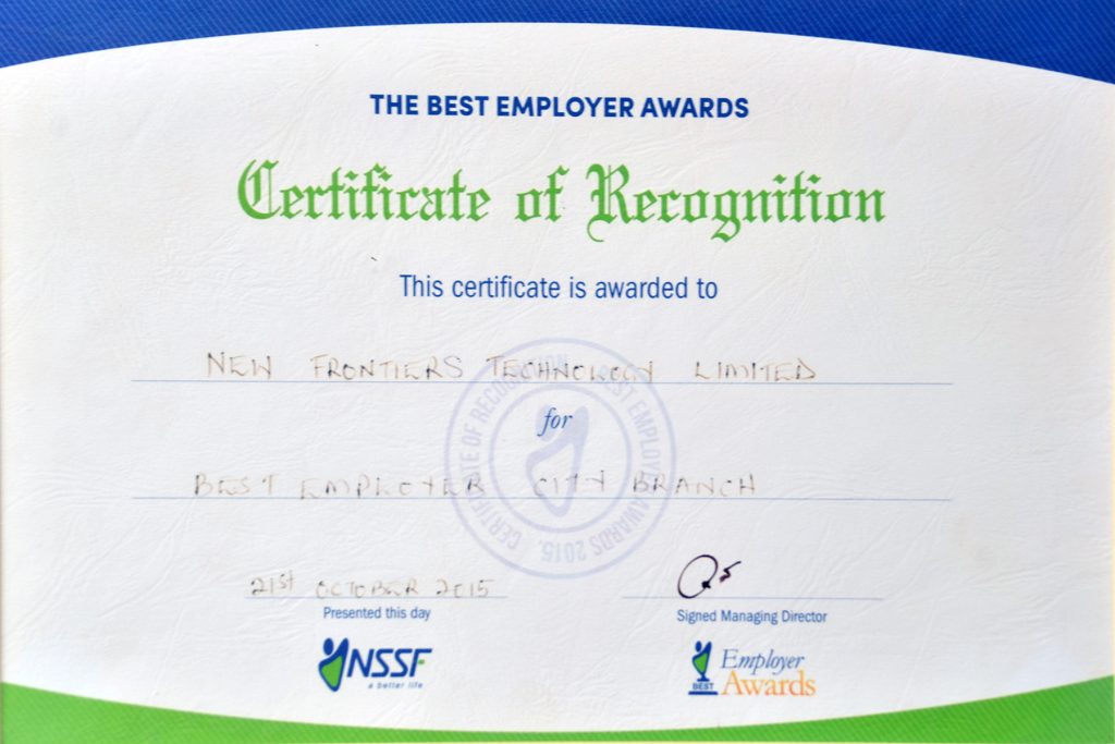   NSSF Best Employer  City Branch – 2015